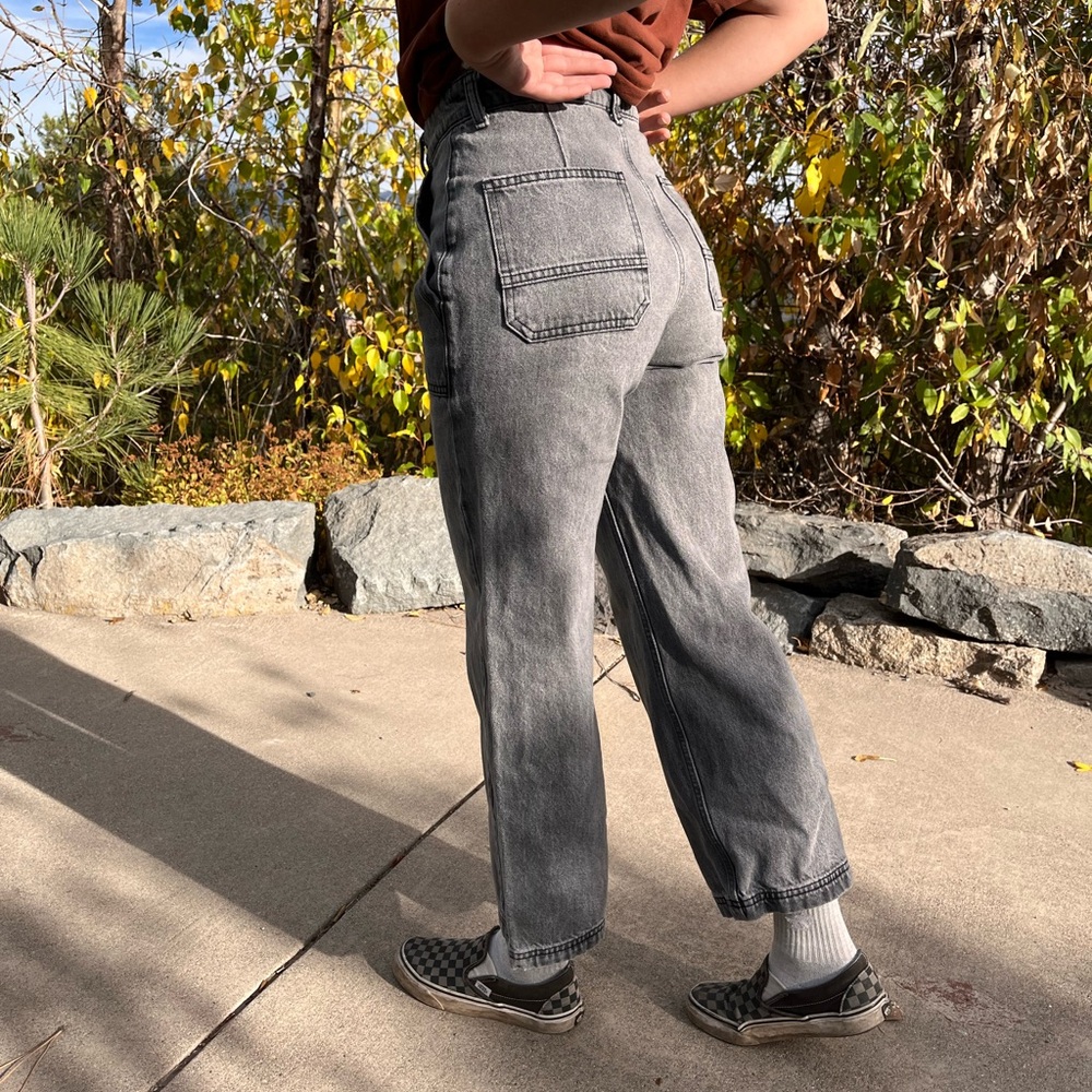 Quiksilver Grey Wide Leg Jeans